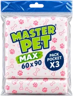 Pack Pocket de Master Pet Max: 3 paños sanitarios de 60 × 90 cm en un envase chico para llevar