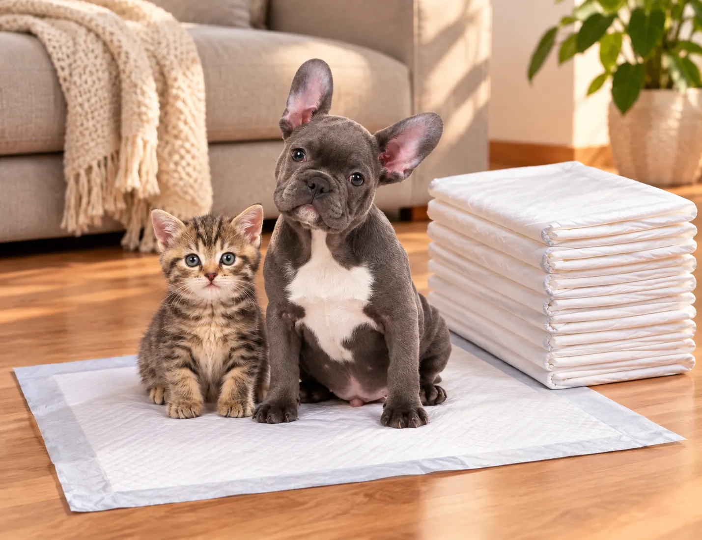 Perro y gato juntos sobre un paño Master Pet